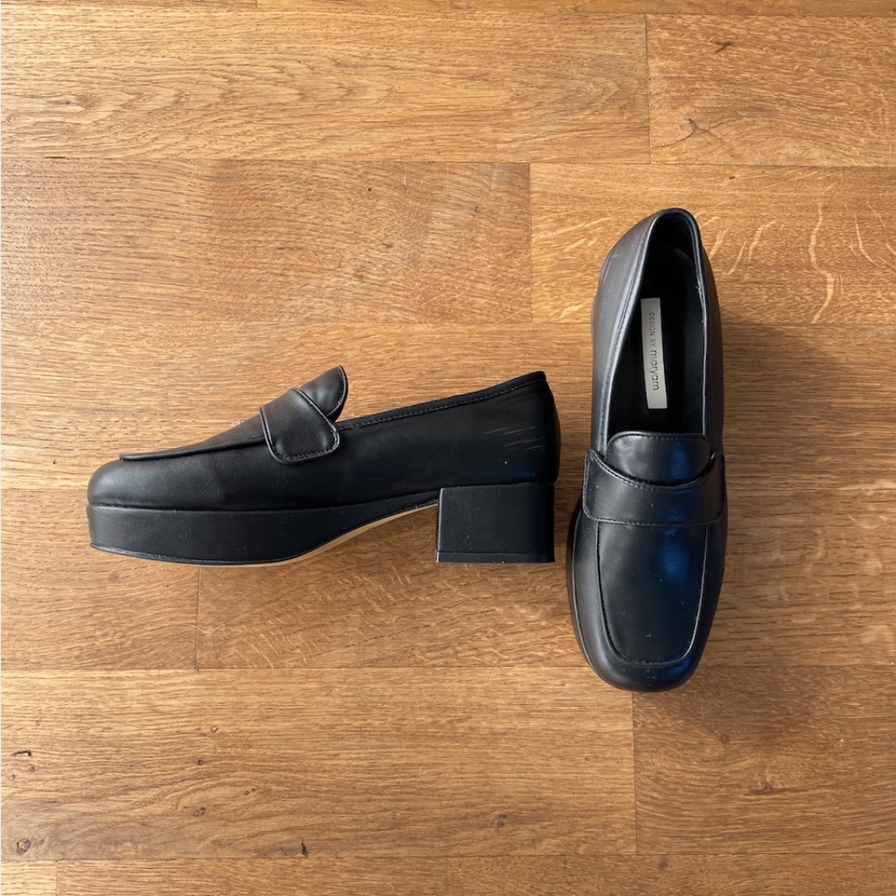 Black Heeled Loafers